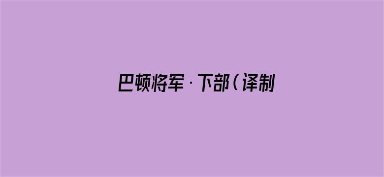 巴顿将军·下部（译制配音版）